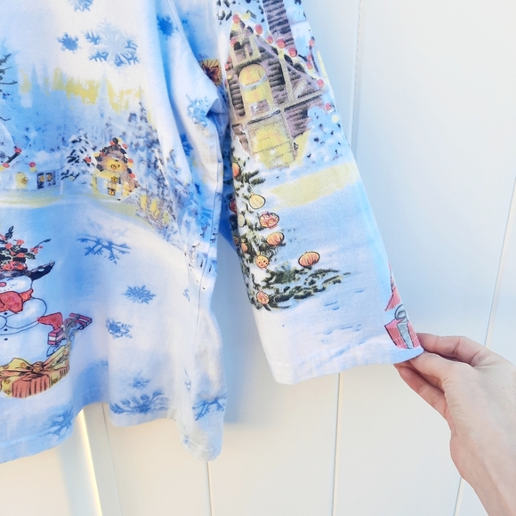 Collections Etc. Y2K Inspired Snowman Christmas T-Shirt | Size XXL - Picture 7 of 11